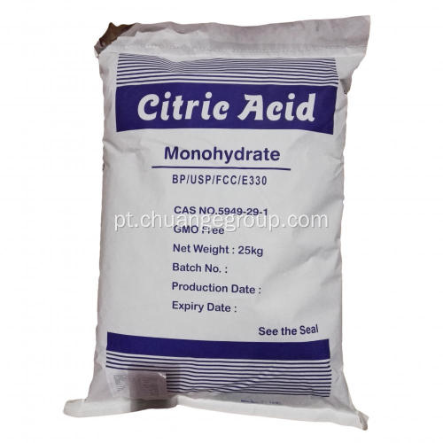 BP98 Branda de alferes de grau alimentar de ácido cítrico monohidrato